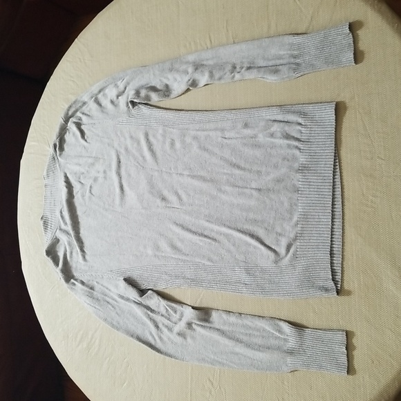 Express Gray V-Neck Sweater - Picture 3 of 5